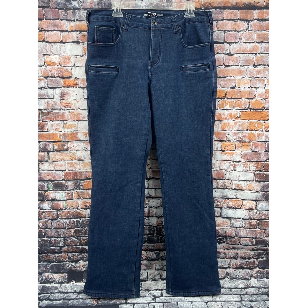Cowgirl Tuff Co Just Tuff Fleece Lined Jeans Womens 33x33 Dark Wash Straight Leg